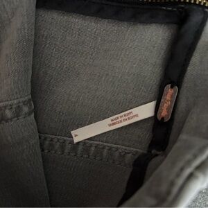 Grey Canvas Tote with Rose Gold Hardware